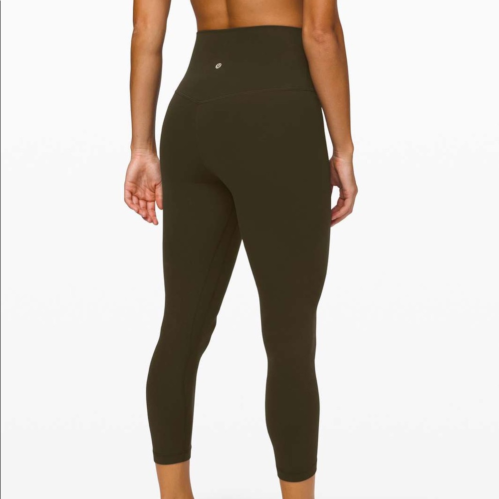 Lululemon Align Crop 23" Dark Olive